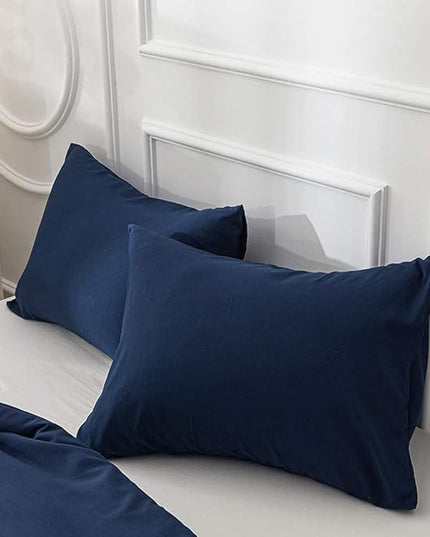 Houseri Jumeey Navy Blue Comforter Set Cal King Dark California Size Bedding Deep Classic Sets Vintage Oversized King, King(96''*104''-Comforter)