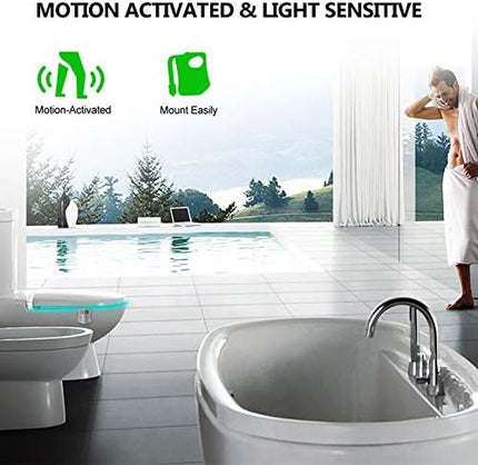 4 Pack Color Changing Toilet Night Light Motion Sensor Led Toilet Motion Activated Led Washroom Night Lamp(8 4)