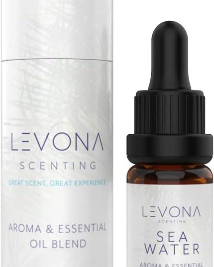 Levona Scent Essential Oil for Diffuser: Home Luxury Scents Fragrance Oil - Aroma Oil for Humidifiers - Hotel & Office Diffuser Oils - Essential Oils for Diffusers for Home - 10 Ml - Sea Water