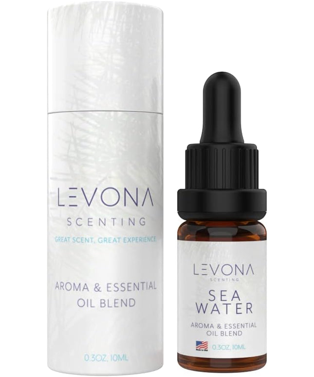 Levona Scent Essential Oil for Diffuser: Home Luxury Scents Fragrance Oil - Aroma Oil for Humidifiers - Hotel & Office Diffuser Oils - Essential Oils for Diffusers for Home - 10 Ml - Sea Water