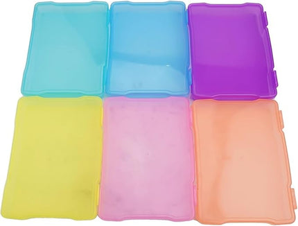 5X7 Inch Photo Storage Box Craft Keeper Cases, Clear Acid-Free Picture Keeper With Secure Snap Closure, Colorful For Organizing Photos, Scrapbooking And Memories, Home & Office Use