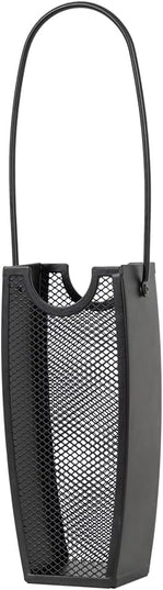 Modern Ember Match Stick Holder in Black | Decorative Mesh Metal Storage Bucket, Caddy, Basket for Long Matchsticks | Home Décor for Fireplace, Wood-Burning Stove, or BBQ Grill | Matches Not Included