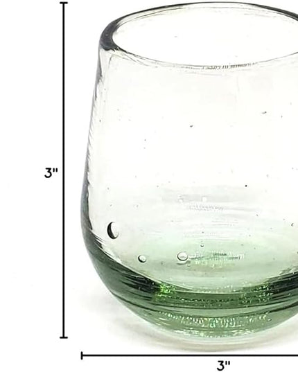 Clear 6 oz Roly Poly Glasses (set of 6), Recycled Glass, Lead-free, Toxin-Free (6 oz Roly Poly)