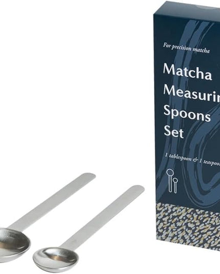 Naoki Matcha Stainless Steel Measuring Spoon/Scoop Matcha Set - 2g (1 teaspoon) and 6g (1 table spoon) Serving Of Matcha Powder
