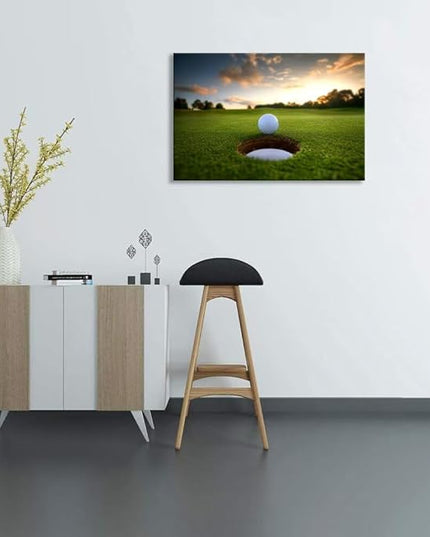 chenchenArt Golf Wall Art for Living Room Bedroom Home Decorations Golf Ball Picture Poster Canvas Prints Modern Artwork Framed Ready to Hang(24''H x 36''W)