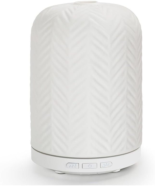 Essential Oil Diffuser – 2.4MHz Ultrasonic Aromatherapy Diffuser, Health Night Light, Timer & Auto Shut-Off, BPA-Free, 120ml Ceramic Oil Diffuser for Bedroom, Office, Spa, Yoga