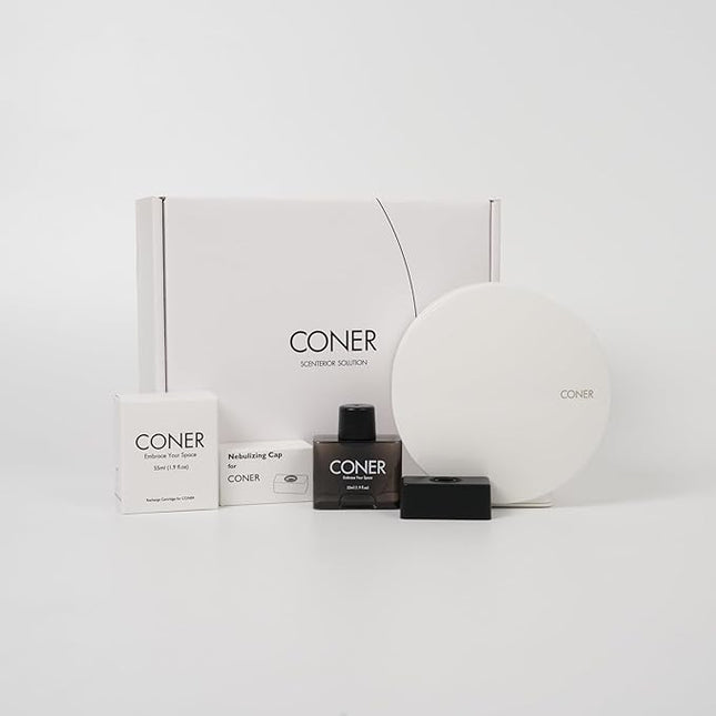 Coner Smart Scent Diffuser - Wide Coverage - Cordless - Mesh Nebulizing Tech - Fine Perfumery (Divice Only)