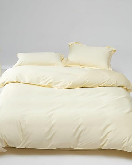 Houseri Ivory Comforter Set Twin Cream Yellow Bedding Off White Size Beige Sets for Kids Girls Boys Blanket Quilt Bed Comforters Twin(68''*90''-Comforter)