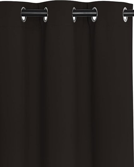 NICETOWN Toffee Brown Blackout Curtains 84 inch Length, Grommet Top Room Darkening Drapes for Bedroom Living Room, Light Blocking Window Covering for Privacy (W66 x L84 Inch, 1 Panel)