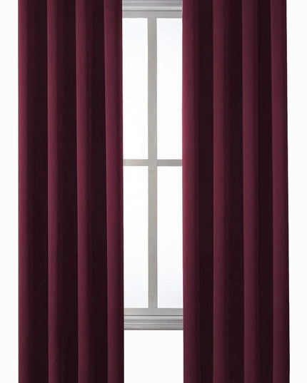 ChrisDowa Grommet Blackout Curtains for Bedroom and Living Room - 2 Panels Set Thermal Insulated Room Darkening Curtains (Burgundy Red, 52W x 84L)