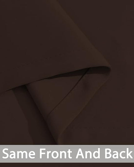 Yakamok Blackout Curtains for Bedroom 2 Panels Set 108 Inch Length Thermal Insulated Room Darkening Dark Black Out Drapery Grommet Window Treatments Drapes for Living Room, 52x108, Chocolate Brown