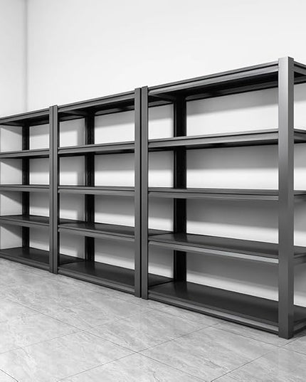 32" W Garage Shelving,5-Tier Heavy Duty Shelving Unit,3000LBS Adjustable Metal Storage Shelves,Storage Rack Units for Industrie,Shed,Warehouse,Basement,Black,32" W x 16" D x 63" H