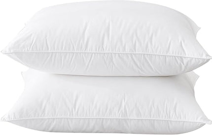BHZ King Size Pillows Feather Down Set of 2 Hotel My King Pillows Bed Goose Pillow Luxury 2 Pack Pillow for Sleeping Side Sleepers Soft Support Gifts