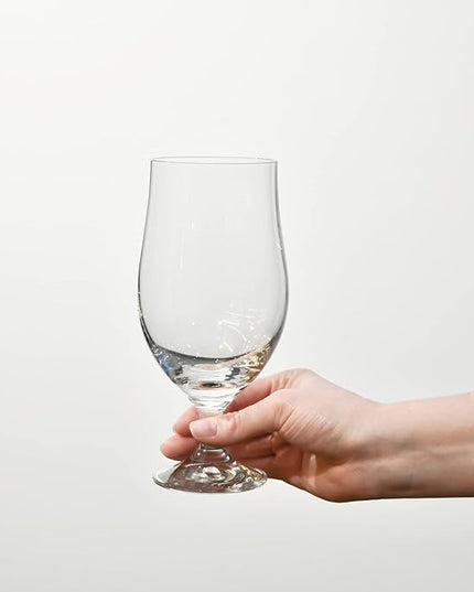 Krosno Lager Beer Glasses, Set of 6, 16.9 oz, Belgian Style Glasses, IPA, Craft Beer Glasses, Harmony Collection, Dishwasher Safe, Made in Europe