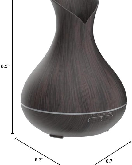 Aroma Essential Oil Diffuser, 400ml Ultrasonic Cool Mist Humidifier with Waterless Auto Shut-Off and Cleaning Kit for Home, Yoga, Office, Spa, Bedroom, Baby Room - Wood Grain