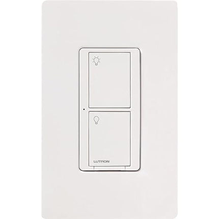 Lutron Caseta Original Smart Switch (Lutron Smart Hub Required), for LED Lights and Fans, 6 Amp, Single-Pole/3-Way, Neutral Required, PD-6ANS-WH-2, White, 2 Pack