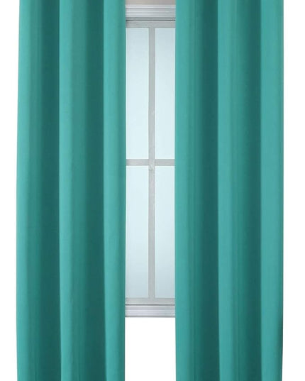 ChrisDowa Grommet Room Darkening Curtains for Bedroom and Living Room - 2 Panels Set Thermal Insulated Blackout Curtains (Teal, 42W x 84L)