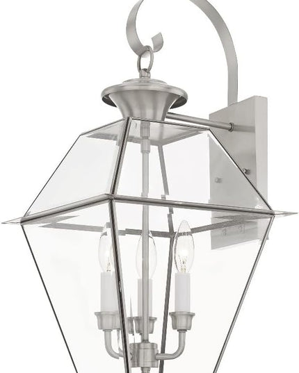 Livex Lighting 2381-07 Westover 3-Light Outdoor Wall Lantern, Bronze