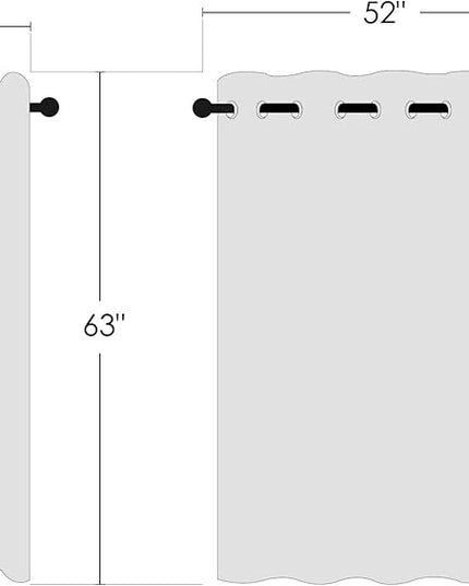 NICETOWN Greyish White Room Darkening Curtain Panels - Window Treatment Thermal Insulated Grommet Room Darkening Curtains/Drapes for Bedroom (2 Panels, 52 by 63, Greyish White)