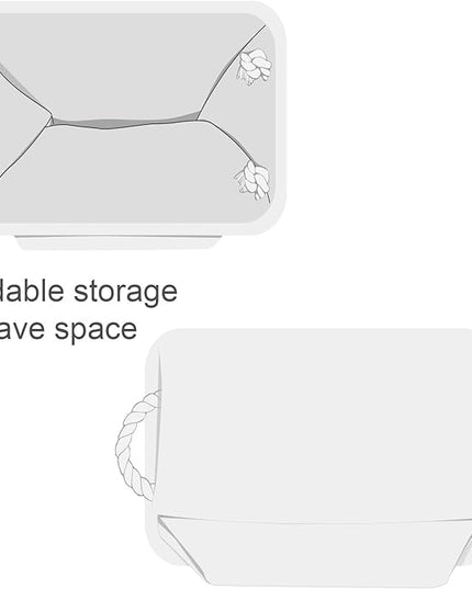 TheWarmHome Storage Basket for Shelves - 15.8x11.8x11.8 inch 3 Pack Fabric Storage Cubes, Collapsible Storage Bin for Organizing Organizer Closet Book Gift Dog(White)