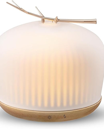 mimicat Quiet Aromatherapy Diffuser Glass: 230ML Ultrasonic Cool Mist Scent for Home with Night Light - Aesthetic for Women Girls