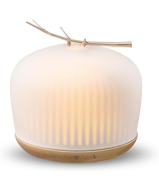 mimicat Quiet Aromatherapy Diffuser Glass: 230ML Ultrasonic Cool Mist Scent for Home with Night Light - Aesthetic for Women Girls