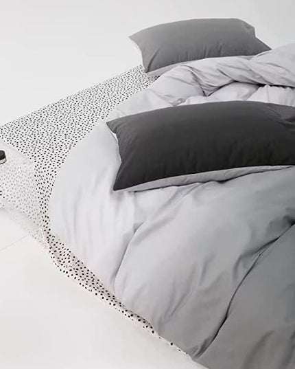 Houseri Comforter Set, King Size, Grey Gradient, 3 Pcs Including Comforter and Pillow Shams