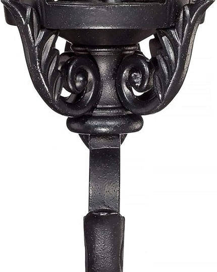 John Timberland Marseille Traditional Outdoor Wall Light Fixture Black Steel Scroll 19" Clear Hammered Glass Downbridge Arm for Exterior House Porch Patio Outside Deck Garage Front Door Home