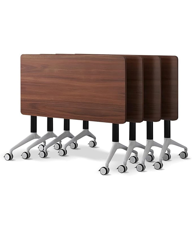 Conference Room Table with Flip-Top Design for Dynamic Meetings, Business Table Computer Desk with Heavy-Duty Frame,Foldable Seminar Meeting Tables for Home Office (4, A, 47.2IN)