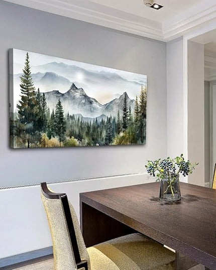 hyidecorart Wall Decorations For Living Room Canvas Wall Art For Bedroom Large Size Office Wall Decor Abstract Mountain Scenery Paintings Pictures Artworks Ready To Hang Home Decoration 20X40