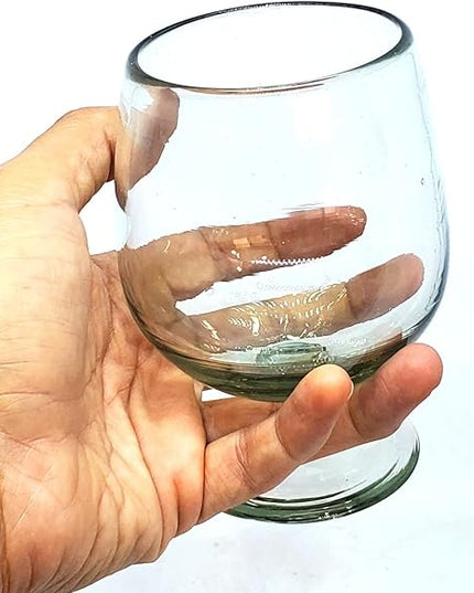 Clear 11 oz Large Cognac Glasses (set of 6), Recycled Glass, Lead-free, Toxin-Free (11 oz Large Cognac)