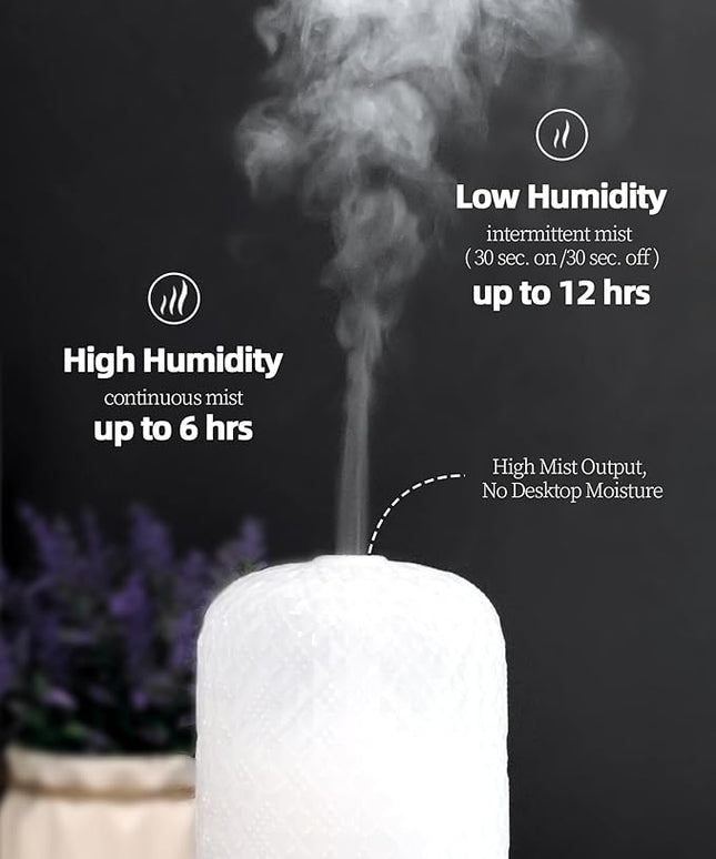 Essential Oil Diffuser – 2.4MHz Ultrasonic Aromatherapy Diffuser, Health Night Light, Timer & Auto Shut-Off, BPA-Free, 120ml Glass Oil Diffuser for Home, Office, Spa, Yoga