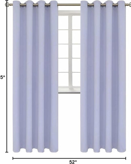 BGment Room Darkening Curtains 95 Inches Long - Grommet Thermal Insulated Drapes Window Treatment Curtains for Bedroom, 2 Panels, 52 x 95 Inch, Lavander