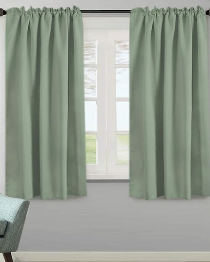 H.VERSAILTEX Blackout Curtains Thermal Insulated Window Treatment Panels Room Darkening Blackout Drapes for Living Room Back Tab/Rod Pocket Bedroom Draperies (2 Panels, Cyan, 52 x 63 Inch)