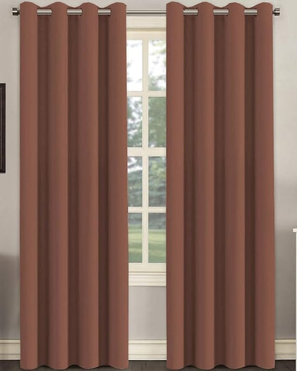 H.VERSAILTEX Room Darkening Curtains for Living Room Light Reducing Thermal Insulated Window Treatment Panels/Drapes Grommet Top 2 Panels (Washed Spice - 52 x 96 Inches)