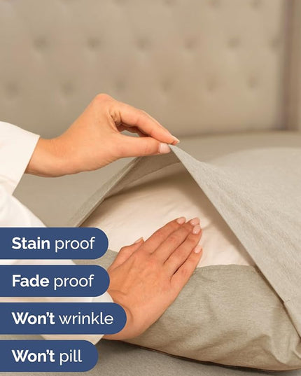 Extra Deep Cal King Sheet Set - 6 Piece Breathable & Cooling Sheets - Hotel Luxury Bed Sheets Set - Easy Fit - Soft, Wrinkle Free & Comfy Sheets Set - Heathered Beige Sheet Set w/Extra Deep Pockets