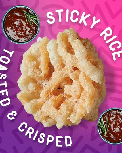Wowza Korean BBQ - Healthy Snacks, Mini Rice Cakes, Sticky Rice Crunchy Snack, Low Calorie, Savory Rice Crisp - Ideal Healthy Snack for Adults & Kids, 3.5 oz Bag, 8 Pack