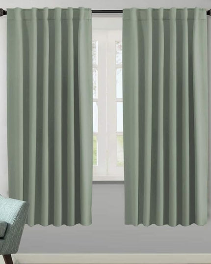 H.VERSAILTEX Blackout Curtains Thermal Insulated Window Treatment Panels Room Darkening Blackout Drapes for Living Room Back Tab/Rod Pocket Bedroom Draperies (2 Panels, Cyan, 52 x 72 Inch)