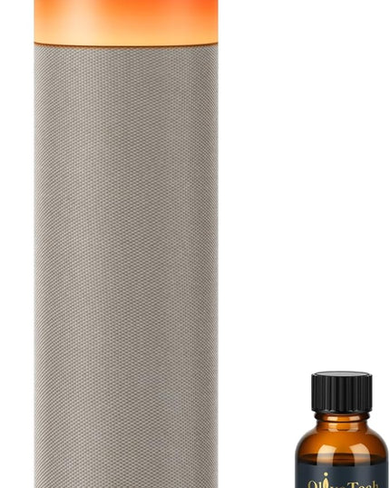 Waterless Diffuser with Fabric-Wrapped Design, OliveTech Cold Air Scent Diffusers for Home & Office, Hotel Collection Diffuser, Adjustable Intensity, Ambient Light, 1 x 30ml Essential Oil Included