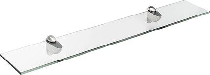 Spancraft Glass H-4.75x18-Brushed Steel Heron Glass Shelf, Brushed Steel, 4.75" x 18"