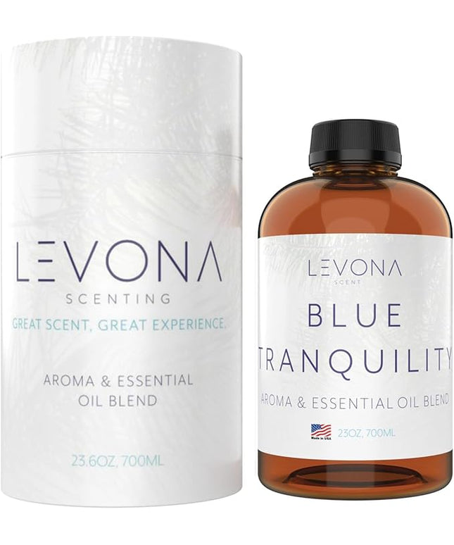 Levona Scent Pure Essential Oils: Blue Tranquility Essential Oils - Home Luxury Scents for Diffusers for Home, Hotel & Office - Scented Fragrance Oil Blends - Essential Oil for Humidifiers - 700 Ml