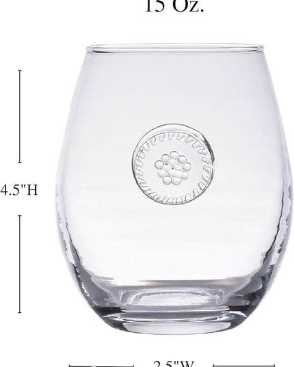 Juliska Berry & Thread Stemless White Wine Glass