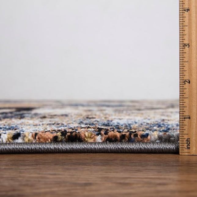 Keen Home Design Area Runner Rugs - 2x8 Non-Shedding, Abstract Runner for Kitchen, Living Room, Bedroom, Dining Room, Entryway - Size: 2'8" x 7'7", Multi