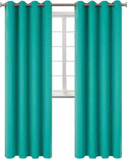 BGment Room Darkening Curtains 108 Inches Long - Grommet Thermal Insulated Drapes Window Treatment Curtains for Bedroom, 2 Panels, 52 x 108 Inch, Teal