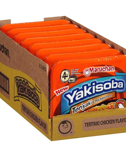 Maruchan Yakisoba Teriyaki Chicken, Japanese Instant Ramen Noodles, 3.98 Oz, 8 Count