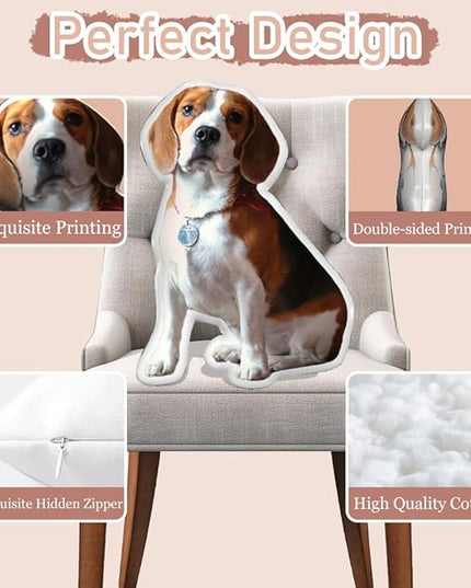 Custom 3D Pillow from Photo Personalized Pet Human Dog Cat Pillow Custom Shaped Pillow - Full Body or Only Head