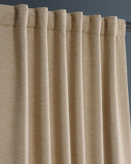 HPD Half Price Drapes Bellino Room Darkening Curtains 63 Inches Long Curtains for Bedroom & Living Room (1 Panel), 50W x 63L, Ginger