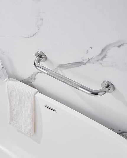 Shower Grab Bar, 2 Pack 16 Inch Bathroom Grab Bar, 1.25" Diameter 304 Stainless Steel Anti-Slip Grab Bars for Bathtubs and Showers, Handicap Shower Grab Bar for Seniors Elderly