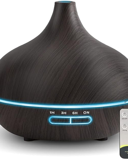 Diffusers for Essential Oils Large Room, 550ml Essential Oil Diffusers with Remote Control, Ultrasonic Oil Diffuser with Timer, 7 Colors Light for Bedroom