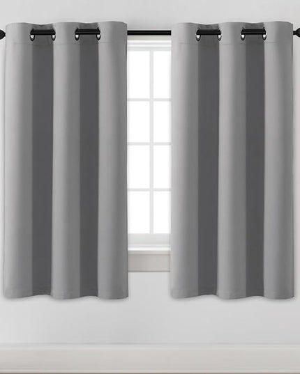 H.VERSAILTEX Blackout Curtains for Bedroom Thermal Insulated Room Darkening Living Room Curtains 63 Inch Long Grommet Privacy Protection Window Curtain Panels/Drapes for Nursery, 2 Panels, Dove Grey
